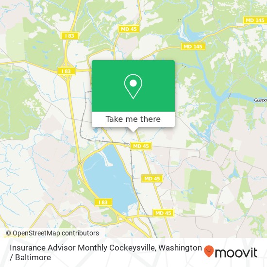 Mapa de Insurance Advisor Monthly Cockeysville