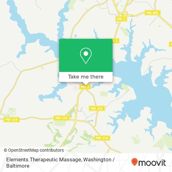 Elements Therapeutic Massage map