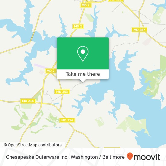 Chesapeake Outerware Inc. map