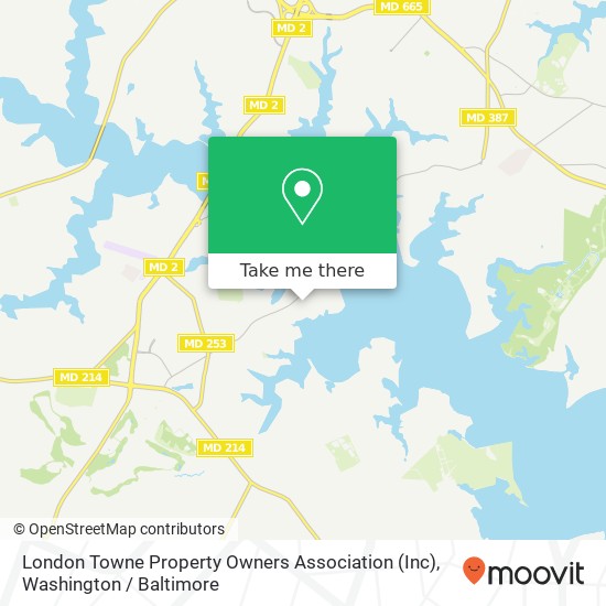 Mapa de London Towne Property Owners Association (Inc)