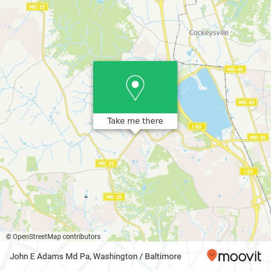 John E Adams Md Pa map
