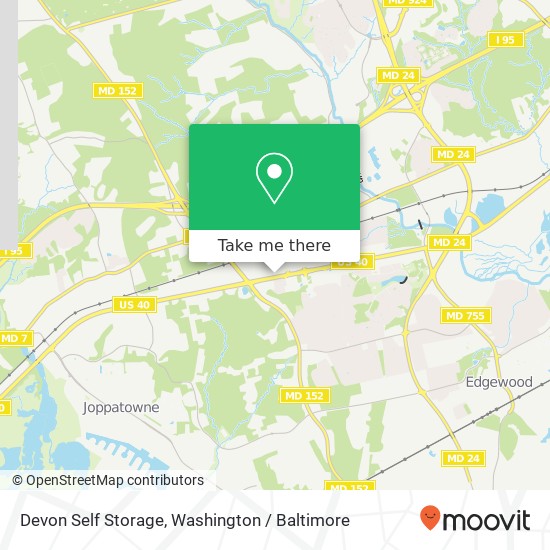 Mapa de Devon Self Storage