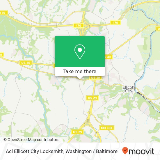 Mapa de Acl Ellicott City Locksmith