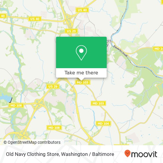 Mapa de Old Navy Clothing Store