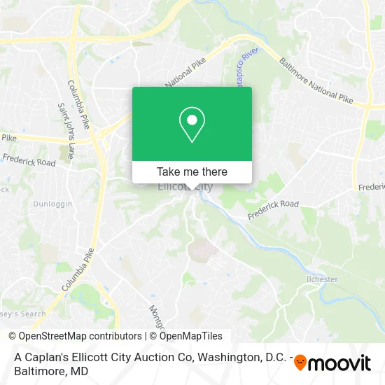 Mapa de A Caplan's Ellicott City Auction Co