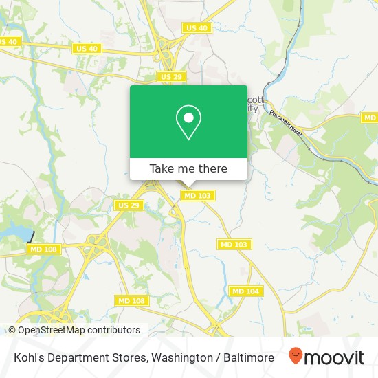 Kohl's Department Stores map