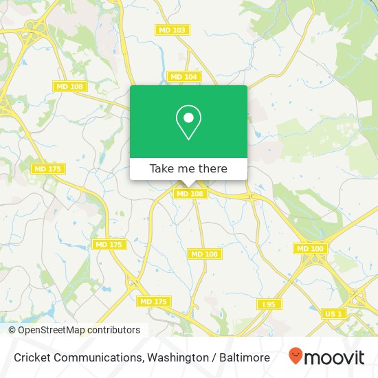 Mapa de Cricket Communications