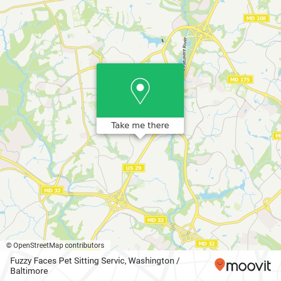 Fuzzy Faces Pet Sitting Servic map