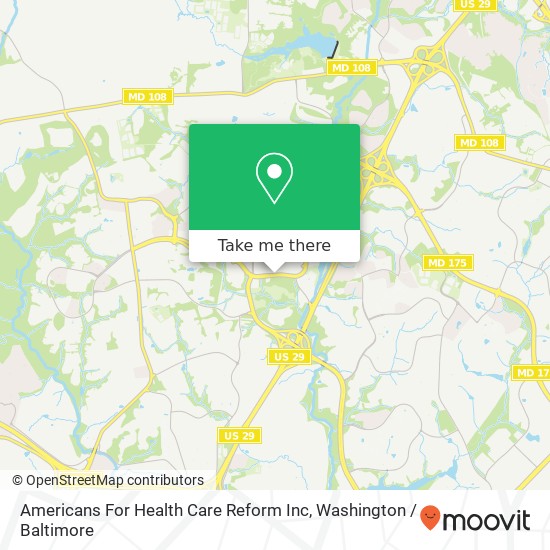 Mapa de Americans For Health Care Reform Inc