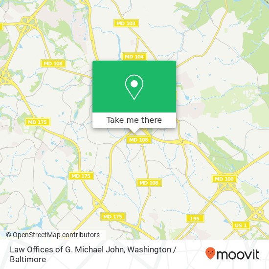 Mapa de Law Offices of G. Michael John