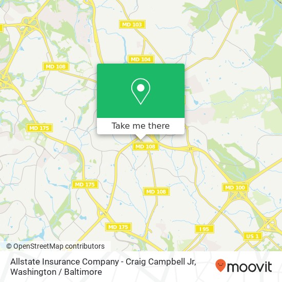 Allstate Insurance Company - Craig Campbell Jr map