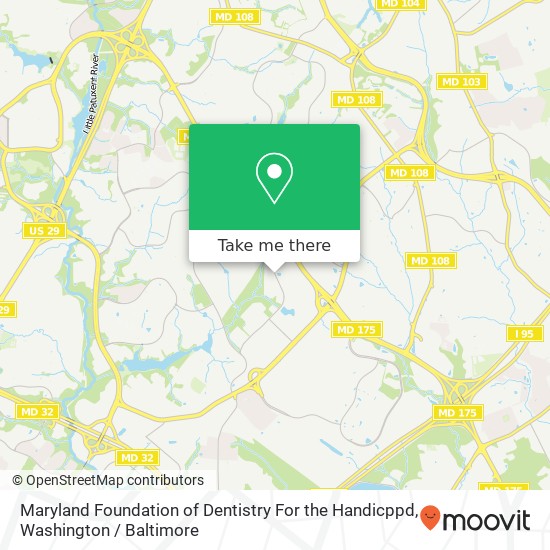 Maryland Foundation of Dentistry For the Handicppd map