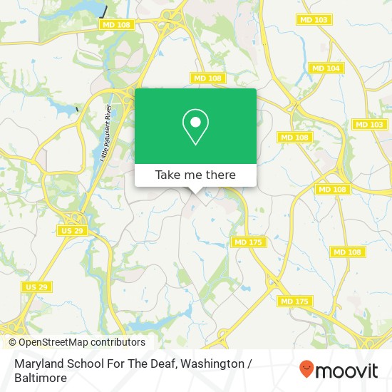 Mapa de Maryland School For The Deaf