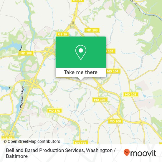 Mapa de Bell and Barad Production Services