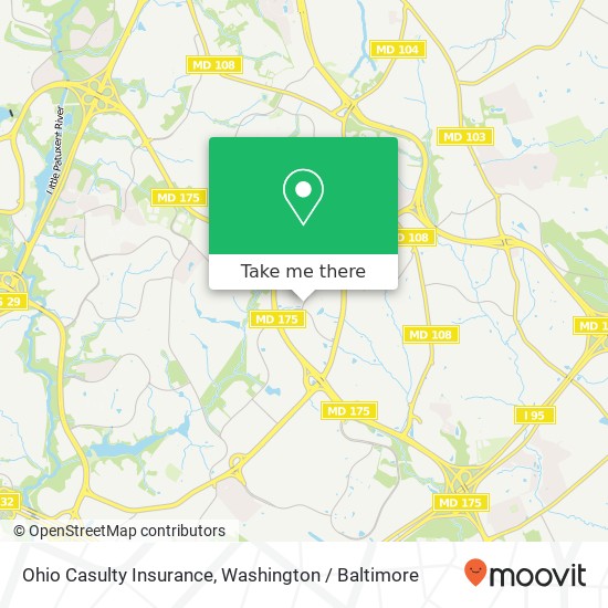 Mapa de Ohio Casulty Insurance