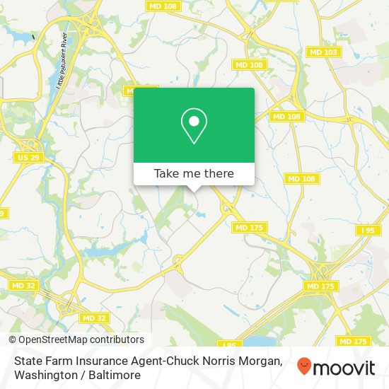Mapa de State Farm Insurance Agent-Chuck Norris Morgan