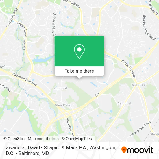 Zwanetz , David - Shapiro & Mack P.A. map