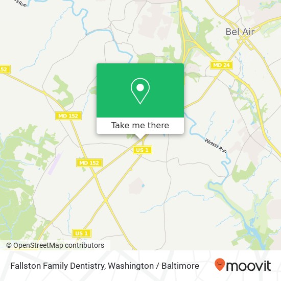 Fallston Family Dentistry map