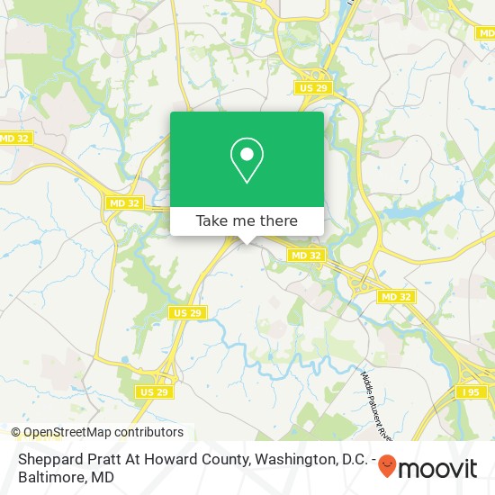 Sheppard Pratt At Howard County map