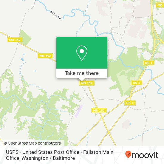 USPS - United States Post Office - Fallston Main Office map