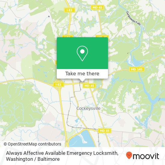 Always Affective Available Emergency Locksmith map