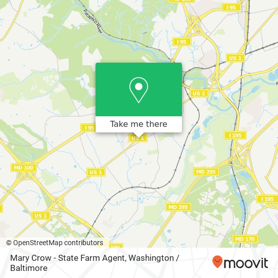 Mapa de Mary Crow - State Farm Agent