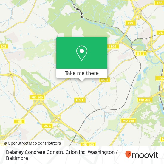 Mapa de Delaney Concrete Constru Ction Inc