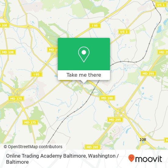 Online Trading Academy Baltimore map