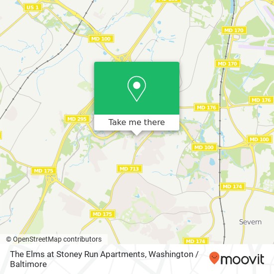 The Elms at Stoney Run Apartments map