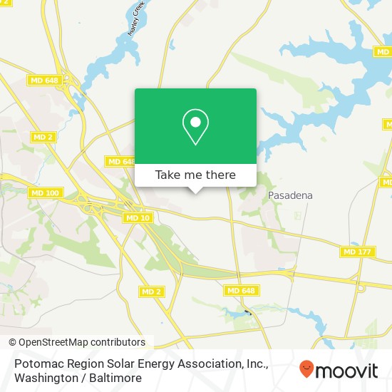 Mapa de Potomac Region Solar Energy Association, Inc.