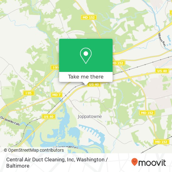 Central Air Duct Cleaning, Inc map