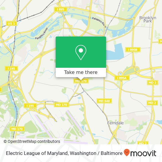 Mapa de Electric League of Maryland