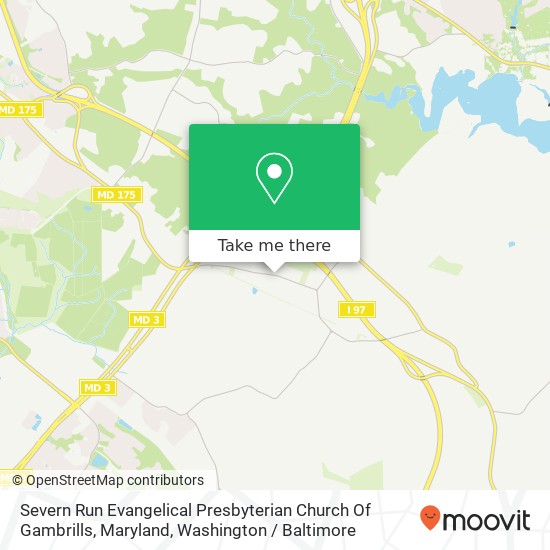 Mapa de Severn Run Evangelical Presbyterian Church Of Gambrills, Maryland