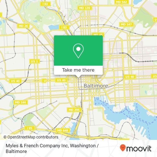Mapa de Myles & French Company Inc