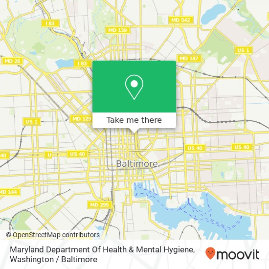 Maryland Department Of Health & Mental Hygiene map