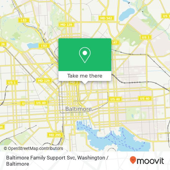 Mapa de Baltimore Family Support Svc