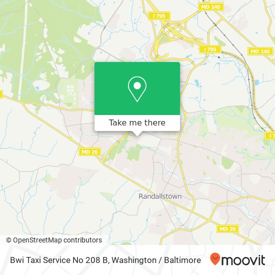 Bwi Taxi Service No 208 B map