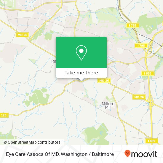 Eye Care Assocs Of MD map