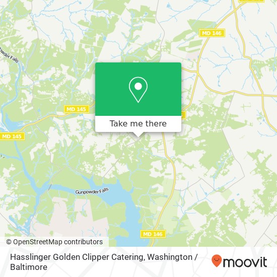 Mapa de Hasslinger Golden Clipper Catering