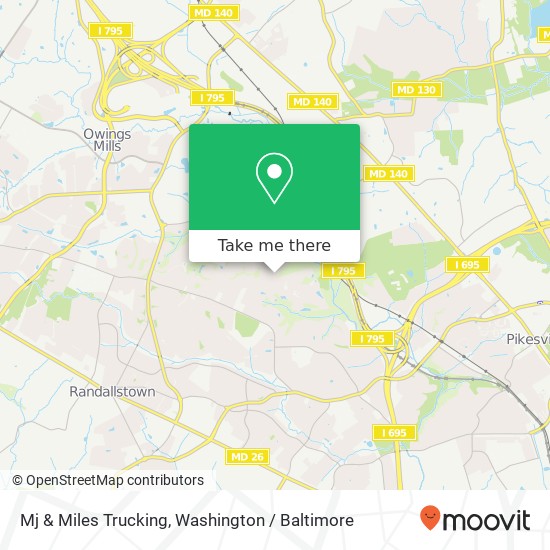 Mj & Miles Trucking map