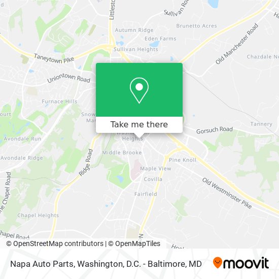 Napa Auto Parts map