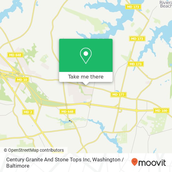 Mapa de Century Granite And Stone Tops Inc