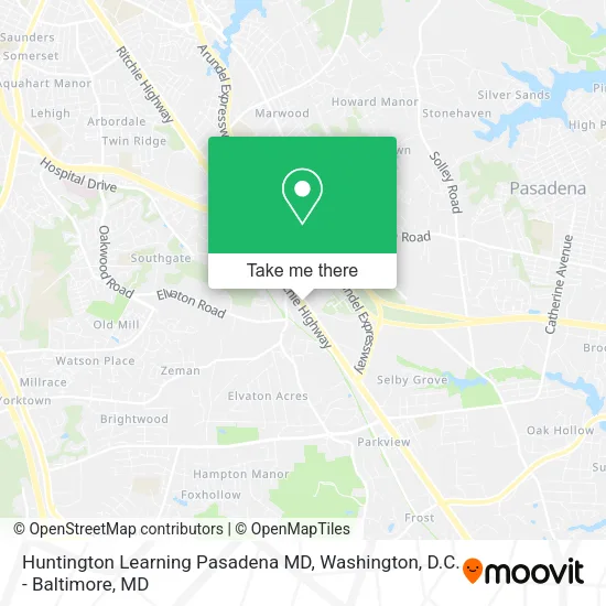 Huntington Learning Pasadena MD map