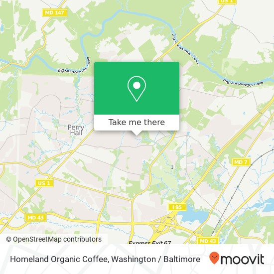 Mapa de Homeland Organic Coffee