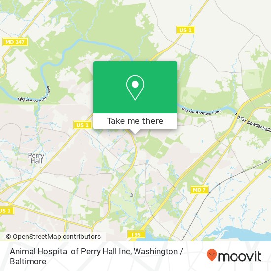 Animal Hospital of Perry Hall Inc map