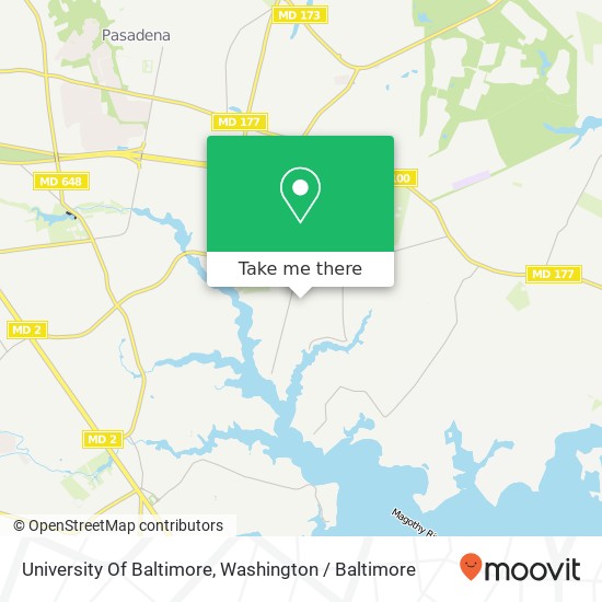 Mapa de University Of Baltimore