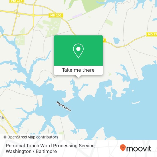 Personal Touch Word Processing Service map