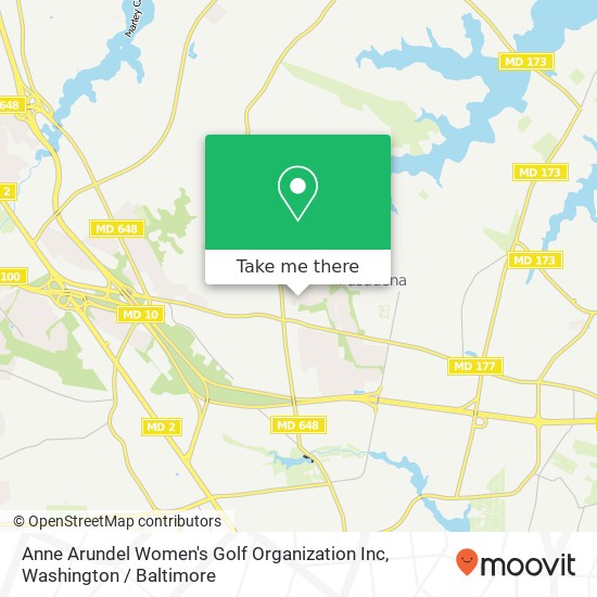 Mapa de Anne Arundel Women's Golf Organization Inc