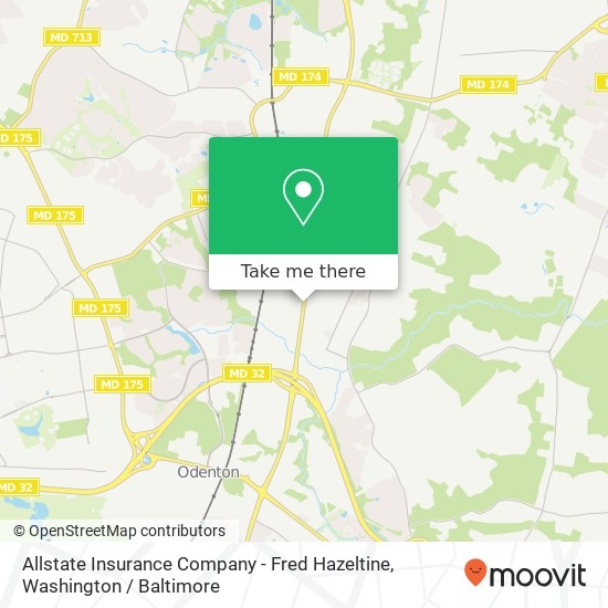 Allstate Insurance Company - Fred Hazeltine map