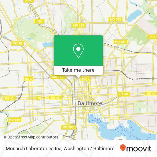 Monarch Laboratories Inc map